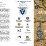... prima pagina del pieghevole del concerto corale e strumentale "Cantamonti" del CORO C.A.I. di Vittorio Veneto ... 